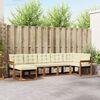 vidaXL Set de canapele de exterior cu pernă 7 pcs Natural și Crem