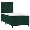 vidaXL Pat box spring cu saltea, verde &icirc;nchis, 80x200 cm, catifea