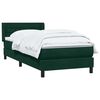 vidaXL Pat box spring cu saltea, verde &icirc;nchis, 80x220 cm, catifea