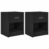 vidaXL Noptiere 2 buc cu sertar negru 40x34x50 cm