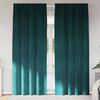 vidaXL Perdele opace 2 pcs Verde închis 140 x 245 cm Catifea