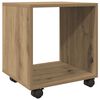 vidaXL Dulap cu roți, stejar artizanal, 37x33x42,5 cm, lemn prelucrat