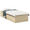 vidaXL Cadru de pat la sol Stejar Sonoma 80 x 200 cm Lemn prelucrat