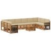 vidaXL Set de canapele de exterior cu pernă 8 pcs natural