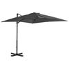 vidaXL Umbrelă &icirc;n consolă cu st&acirc;lp din aluminiu, antracit, 250x250 cm