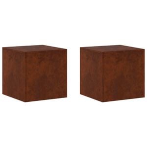vidaXL Suport pentru plante 2 pcs Ruginit 40 x 40 x 40 cm