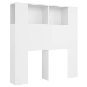 vidaXL Dulap pentru tăblie de pat, alb, 100x18,5x102,5 cm