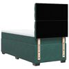 vidaXL Pat box spring cu saltea, verde &icirc;nchis, 90x200 cm, catifea