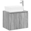 vidaXL Set de mobilier pentru baie Sonoma gri Lemn prelucrat