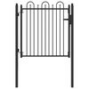 vidaXL Poartă de gard DRONTEN 100 x 100 cm Metal Negru Blocat