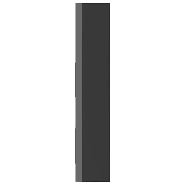 vidaXL Bibliotecă, gri extralucios, 40x35x180 cm, PAL