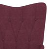 vidaXL Scaun de relaxare cu taburet, violet, textil