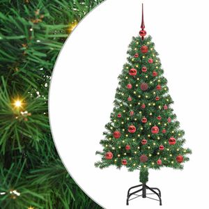 vidaXL Brad de Crăciun artificial Verde 120 cm PVC și Oțel și Plastic