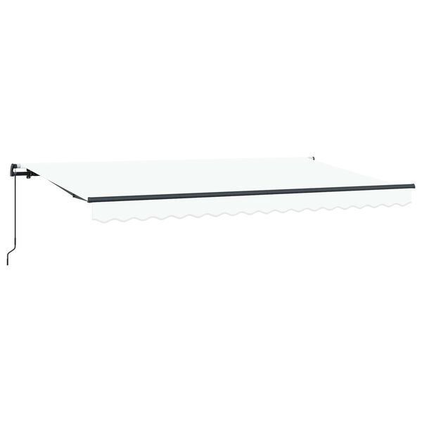 vidaXL Cortina Retractabilă Manual Alb 400 x 200 cm țesătură