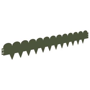 vidaXL Margine pentru gazon 10 buc. 103 x 15 cm Oțel Verde măsliniu
