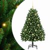 vidaXL Brad de Crăciun artificial 120 cm 150 LED-uri Alb cald Verde