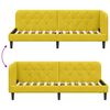 vidaXL Cadru de pat colțar cu headboard Galben 80 x 200 cm Catifea