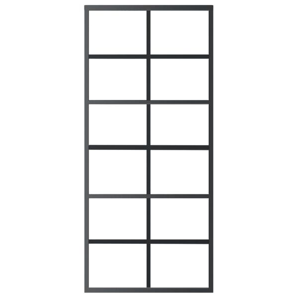 vidaXL Ușă glisantă cu set feronerie, 90x205 cm, sticlă ESG/aluminiu