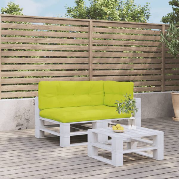 vidaXL Perne de paleți, 3 buc, verde aprins, material textil