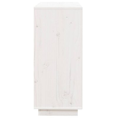 vidaXL Dulap, alb, 74x35x80 cm, lemn masiv de pin