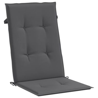 vidaXL Perne scaun cu spătar înalt, 2 buc. antracit 120x50x3 cm textil