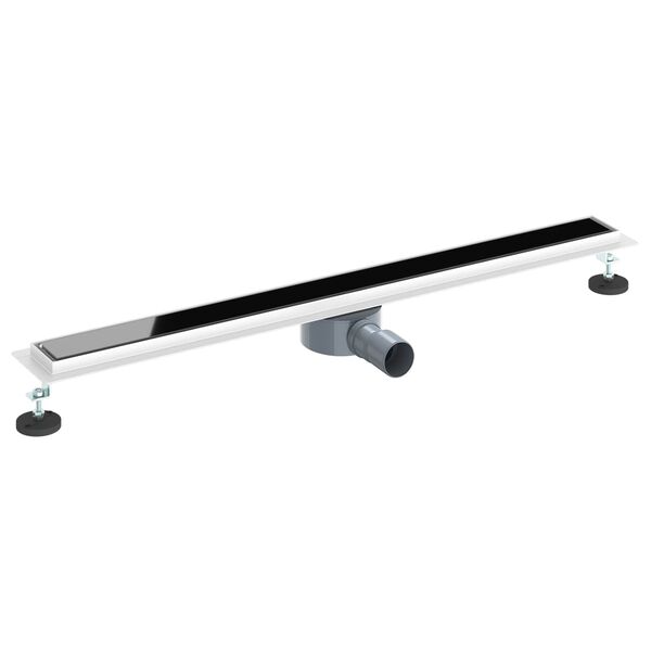 vidaXL Scurgere pentru duș cu capac din sticlă și sifon de 360&deg; 90 cm