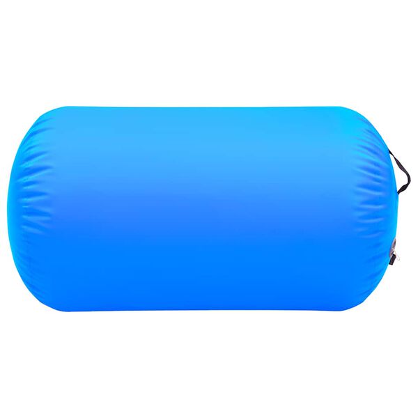vidaXL Rulou de gimnastică gonflabil cu pompă, albastru, 100x60 cm PVC