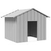 vidaXL Casă pentru c&acirc;ini cu acoperiș 131x101x102 cm oțel galvanizat