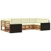 vidaXL Set de canapele de exterior 6 buc. Natural și Crem