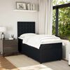 vidaXL Pat box spring cu saltea, negru, 100x200 cm, catifea