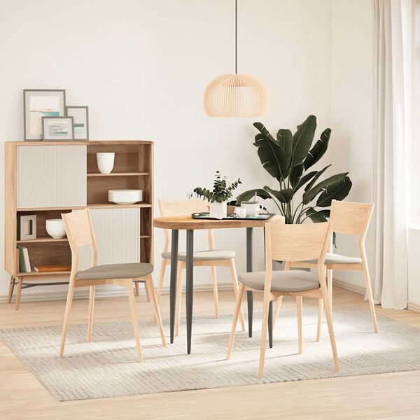 vidaXL Blat de masă 80x40x4 cm lemn masiv de stejar oval