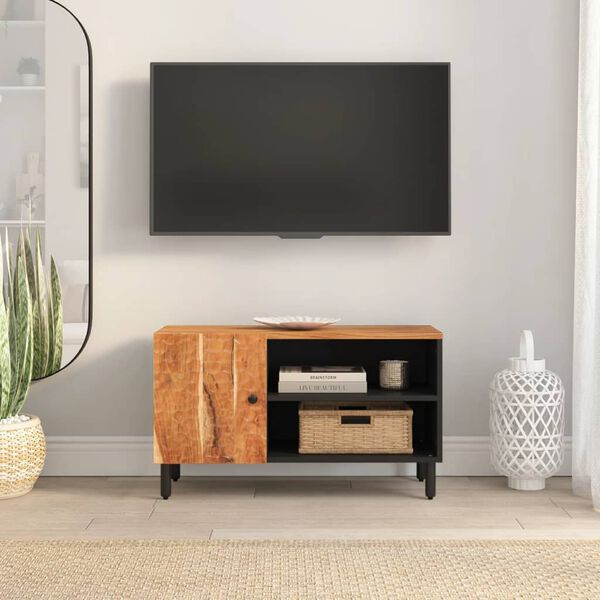 vidaXL Dulap TV, 80x33x46 cm, lemn masiv de acacia