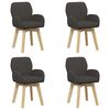 vidaXL Scaune de dining rotative 4 buc. Boucl&eacute; Gri &icirc;nchis
