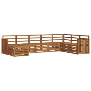 vidaXL Set de canapele de exterior 8 pcs natural Lemn Solid de Acacia