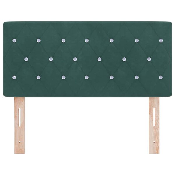 vidaXL Tăblie cap cu headboard Verde închis 90 cm Piele artificială