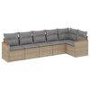 vidaXL Set canapele de grădină cu perne, 6 piese, bej, poliratan