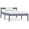 vidaXL Cadru de pat, gri, 100 x 200 cm, lemn masiv de pin