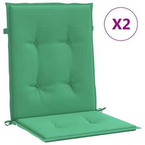 vidaXL Perne cu spătar mic, 2 buc. verde 100x50x3 cm textil oxford