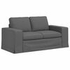vidaXL Set de canapea 2 pcs Gri &icirc;nchis 182 x 80 x 82 cm țesătură