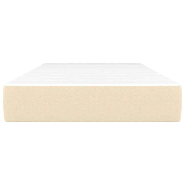 vidaXL Saltea de pat cu arcuri, crem, 90x190x20 cm, textil