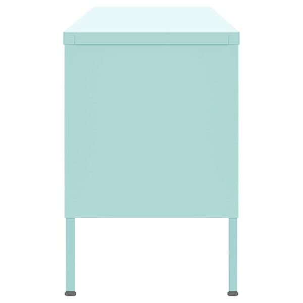 vidaXL Comodă TV, verde mentă, 105x35x50 cm, oțel