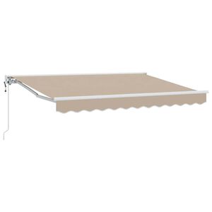 vidaXL Cadru de copertină Bej 350 x 200 cm Poliester cu Acoperire PU