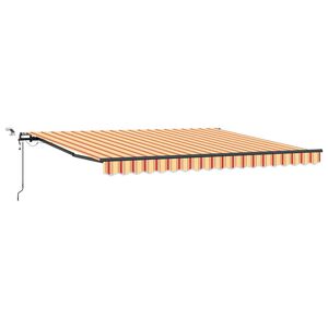 vidaXL Copertină retractabilă Galben și portocalie 400 &times; 300 cm