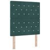 vidaXL Pat cu arcuri cu headboard Verde &icirc;nchis 80 x 200 cm Catifea