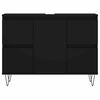 vidaXL Dulap pentru baie, negru, 80x33x60 cm, lemn compozit