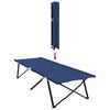 vidaXL Pat pliabil pentru camping Manual albastru 206 x 76 x 74 cm