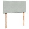 vidaXL Cadru de pat otoman cu saltea Gri deschis 80x200cm catifea