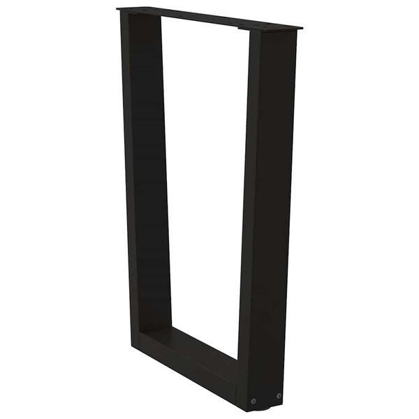 vidaXL Picioare de masă în formă de V, 2 buc., negru, 70x(72-73,3) cm, oțel