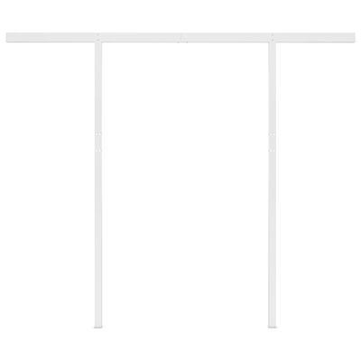 vidaXL Copertină retractabilă manual cu stâlpi, crem, 3,5x2,5 m