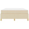vidaXL Cadru de pat cu saltea Crem 140 x 190 cm țesătură
